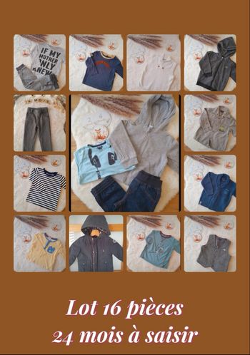 Lot 16 pièces 24 mois garcon