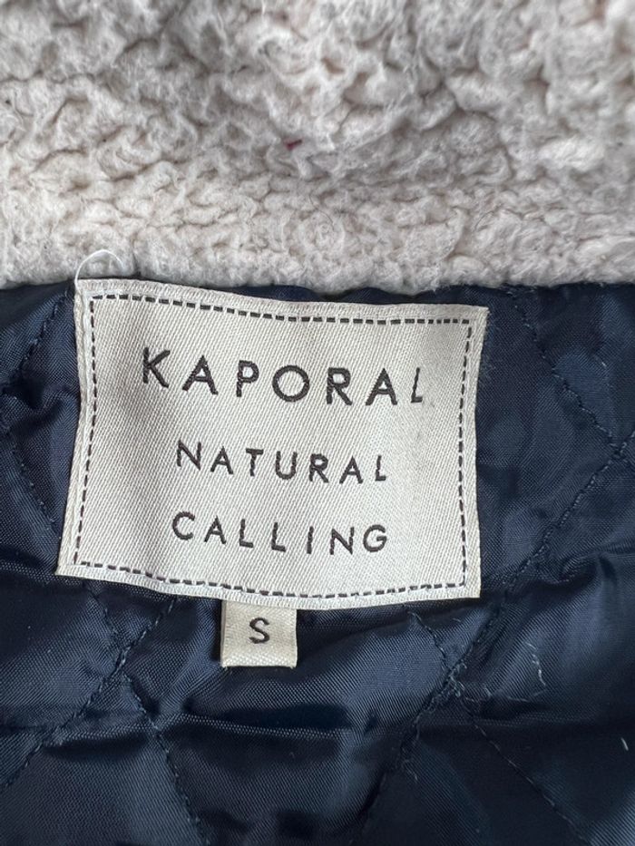 Veste zippée doublée polaire Kaporal beige et bleu – Taille S - photo numéro 7