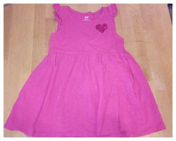 Robe coton coeur paillette