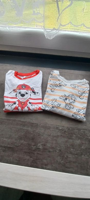 Lot de 2 tee-shirts manches longues pat patrouille