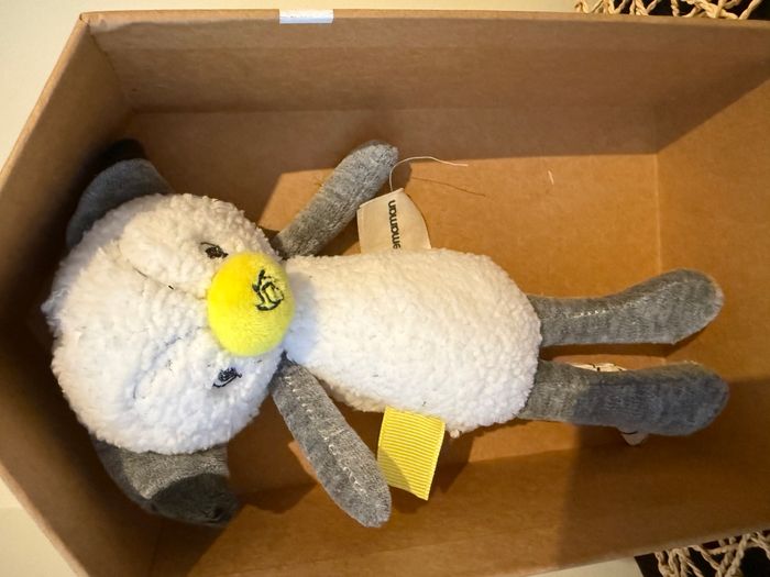 Prémaman Peluche en velours et sherpa forme lémurien - photo numéro 2