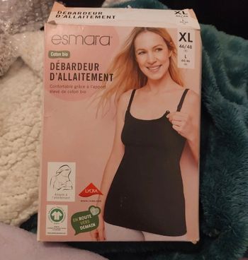 Débardeur d'allaitement noir taille xl 46/48