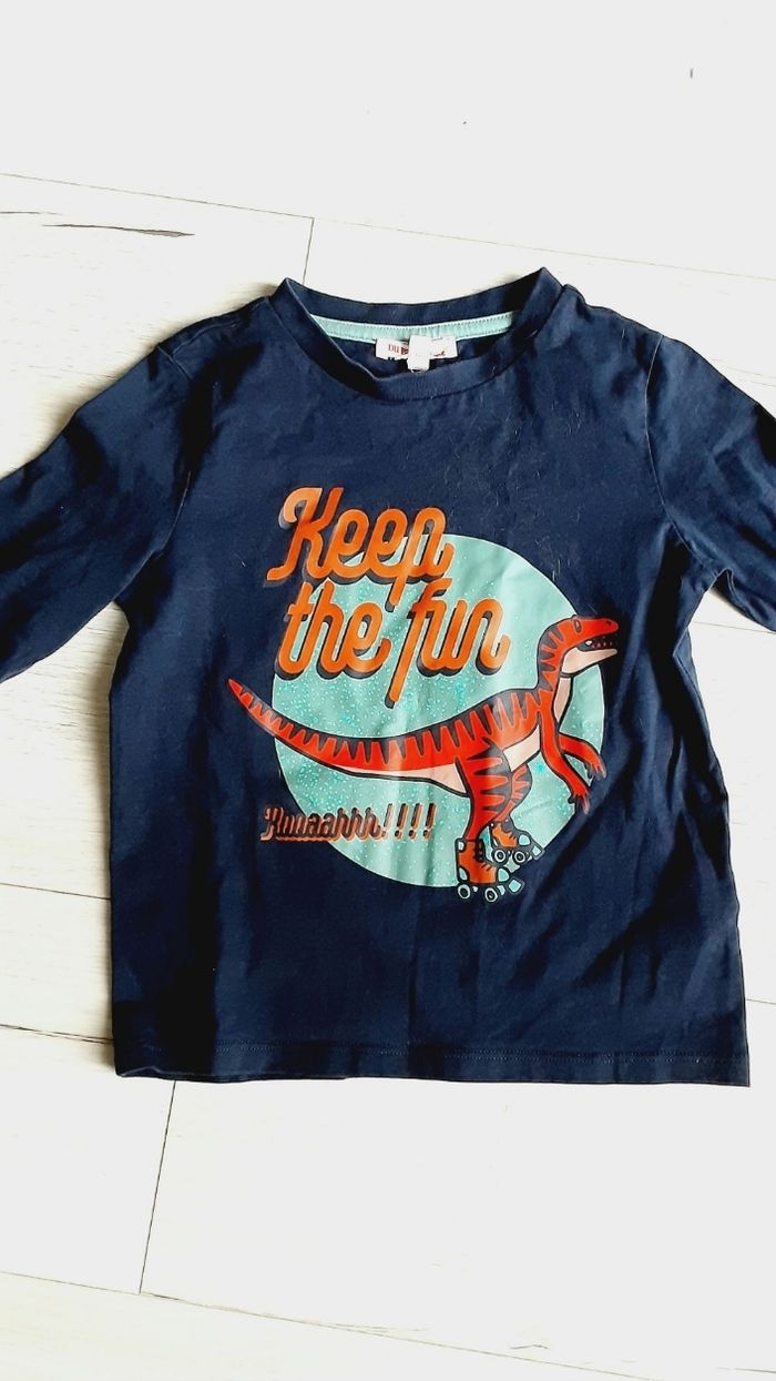 Vêtement garçon tee-shirt manches longues T rex Du Pareil Au même DPAM 6 ans - photo numéro 2