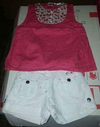 Ensemble fille 18 mois creeks short débardeur