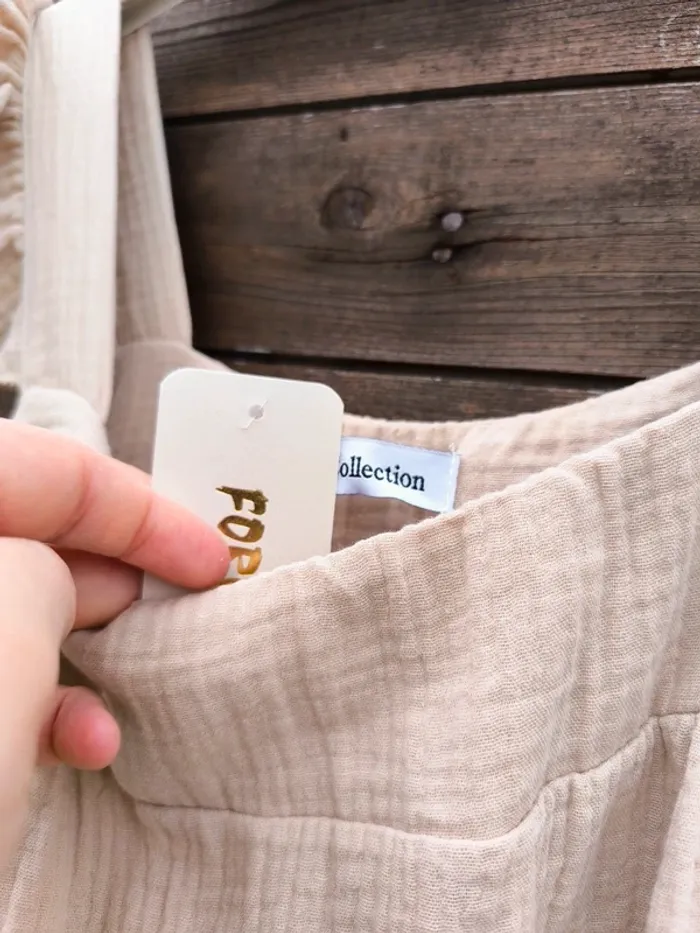 Robe courte beige gaz de coton TU 36 à 42 - photo numéro 8