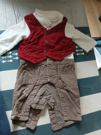 Ensemble cérémonie bébé garçon 1 mois