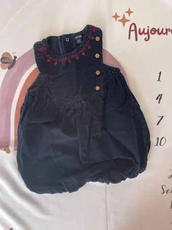 🖤👧 Salopette courte noire Kiabi – Bébé fille – Taille 18 mois / 82 cm