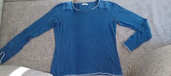 Pull femme bleu