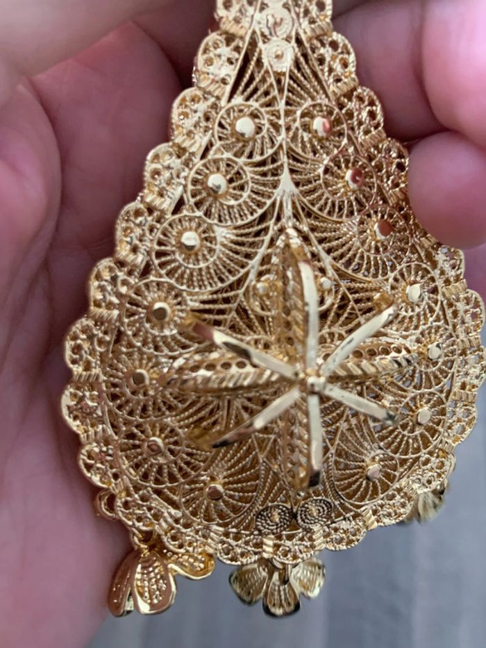 Collier traditionnelle algérien SKHAB doré - photo numéro 9
