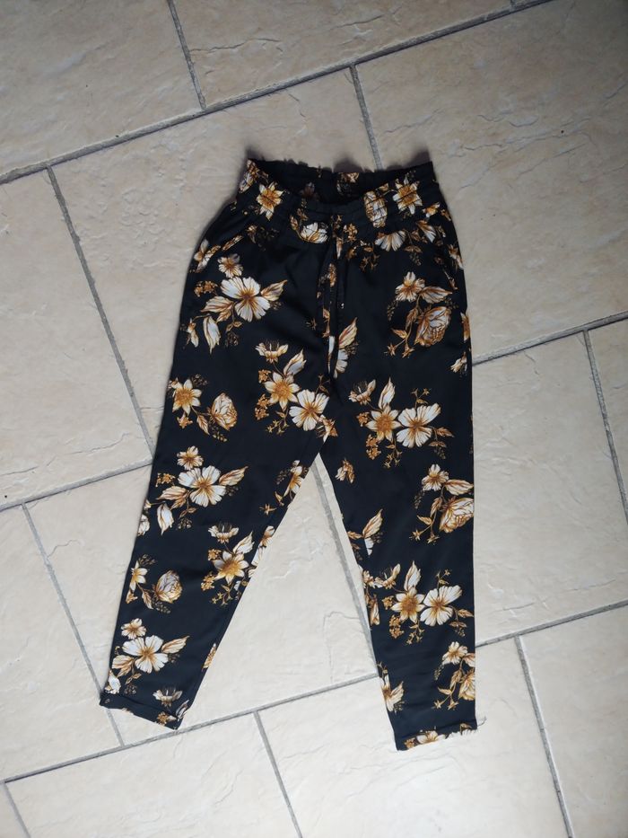 Pantalon léger fleuri 34 femme - photo numéro 2