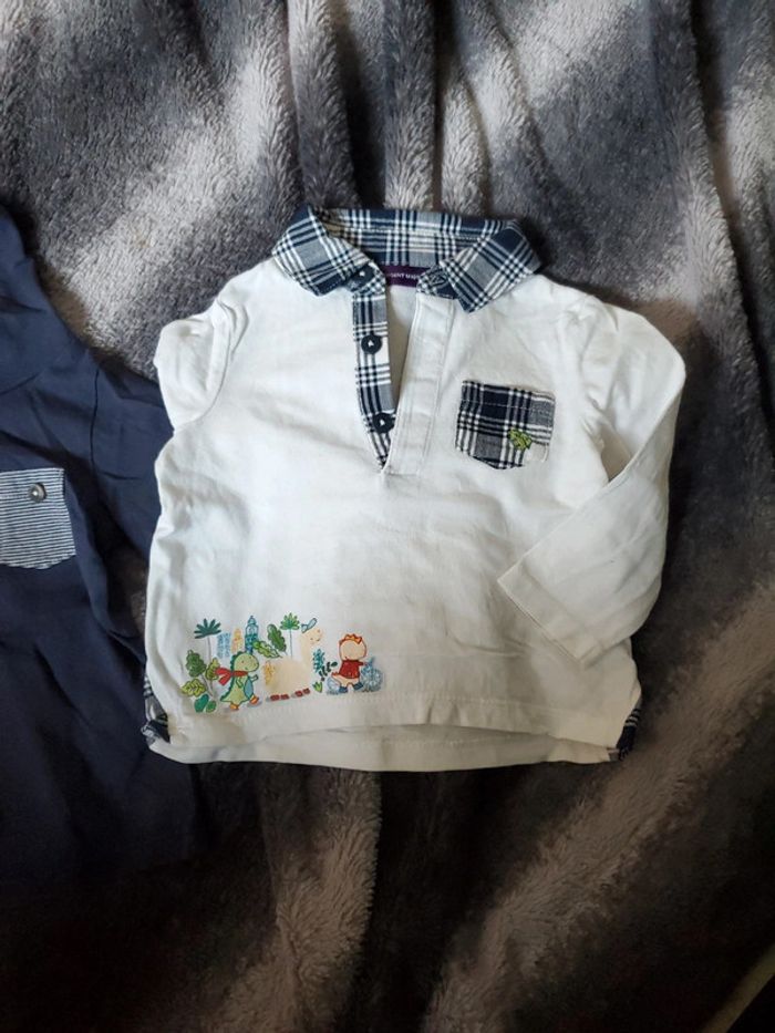 Lot de 2 Tee-shirt manches longues 6 mois - photo numéro 3