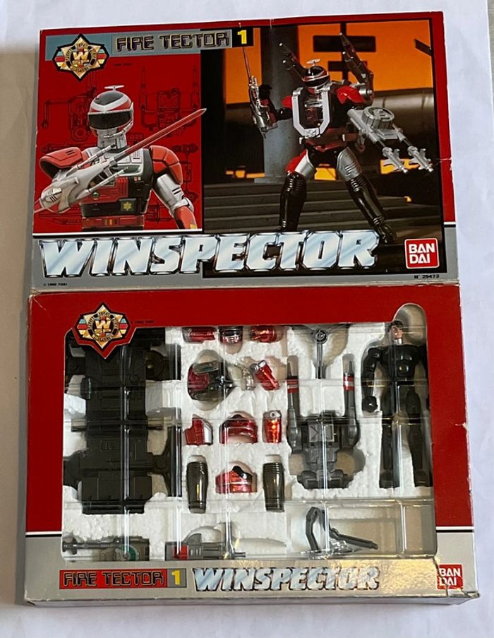 Coffret personnage Winspector Fire Tector Bandai Vintage - photo numéro 3