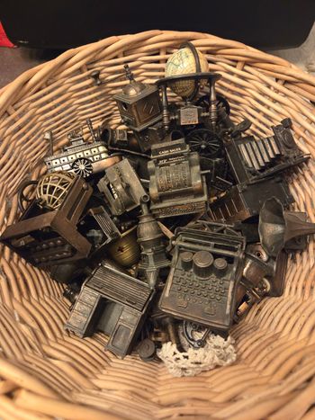 Lot taille crayon collection vintage année 1960 1970 1980 metal style cuivre laiton