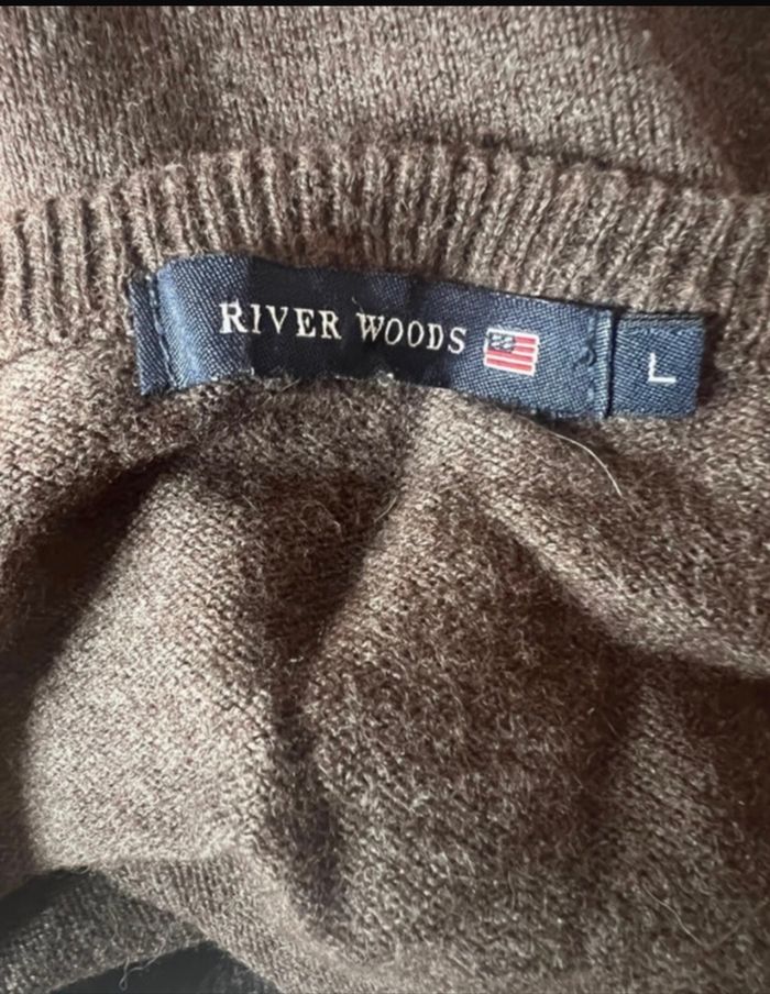 Long Gillet cardigan marron river woods - photo numéro 5