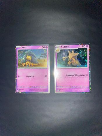 Carte Pokémon Abra et Kadabra holo 151