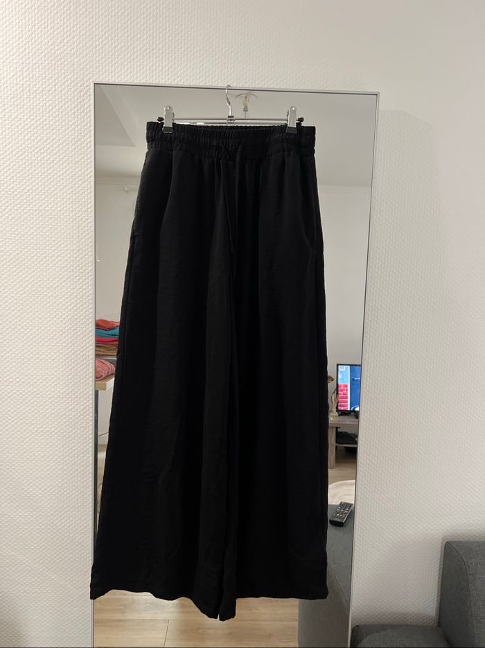 Pantalon fluide noir, cache cache, 36