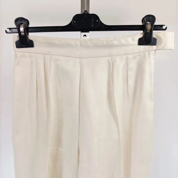 Pantalon blanc cassé Tara Jarmon taille 36 - finition fendue bas de jambe A394 - photo numéro 3