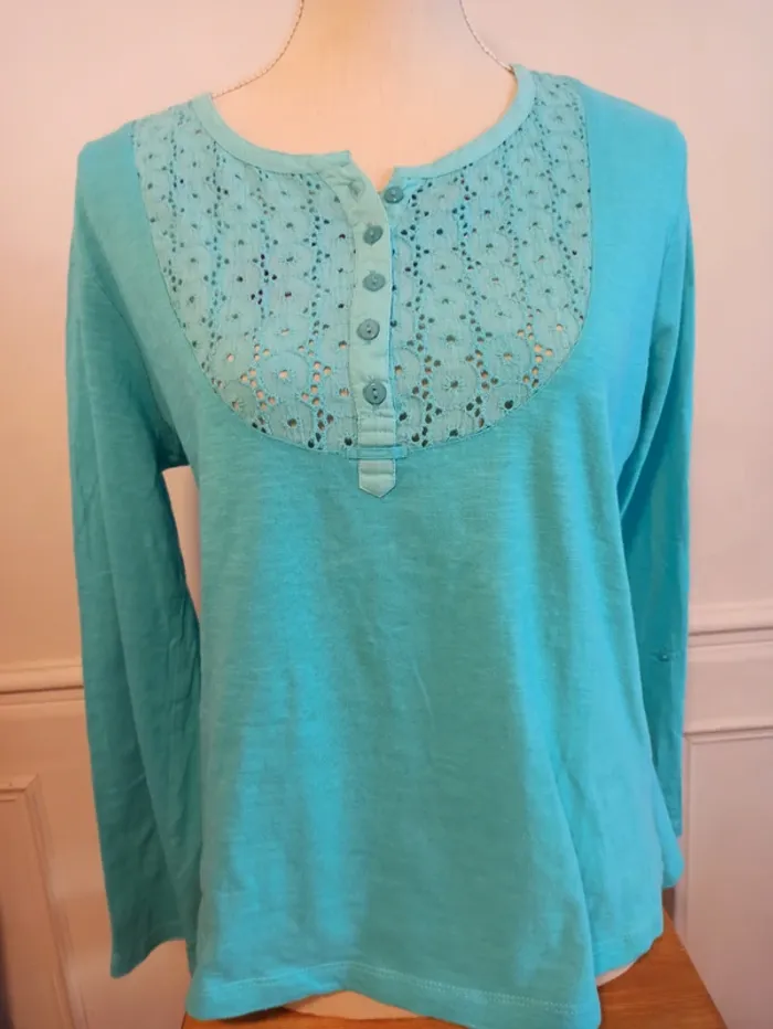Tee-shirt bleu turquoise T 42