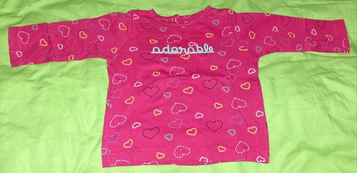Tee-shirt manches courtes fille 9mois mots d'enfants