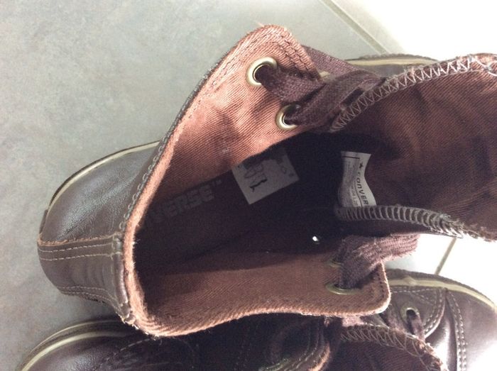 Baskets montantes Converse cuir marron 39 - photo numéro 2