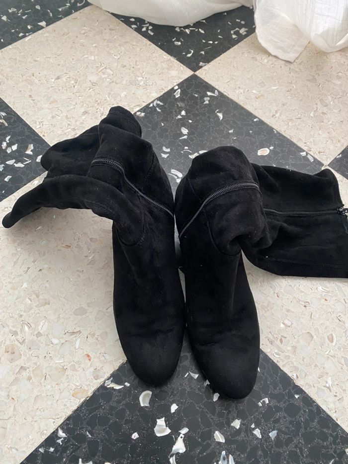 Bottes André en daim noir taille 41 - photo numéro 2
