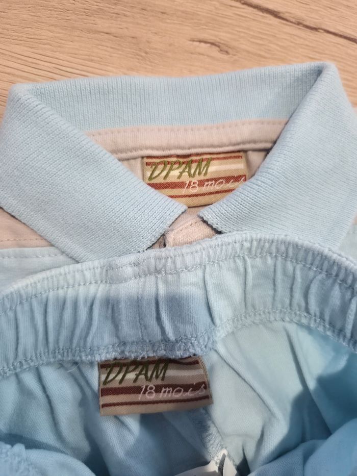 Ensemble short et tee-shirt, Du pareil au même, 18 mois. - photo numéro 4