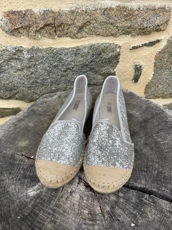 Espadrille à paillettes argenté - Hollys 