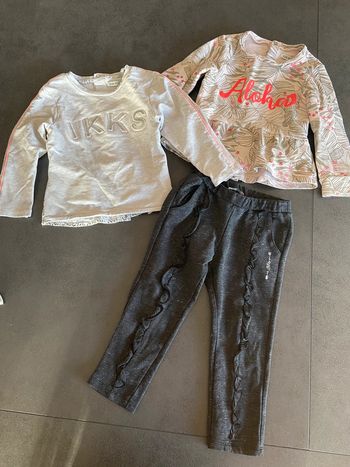 Lot de 2 sweat 1 pantalon ikks fille 2 ans