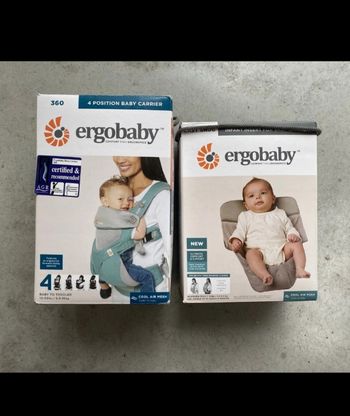 Porte-bébé Ergobaby 360 + insert nouveau né