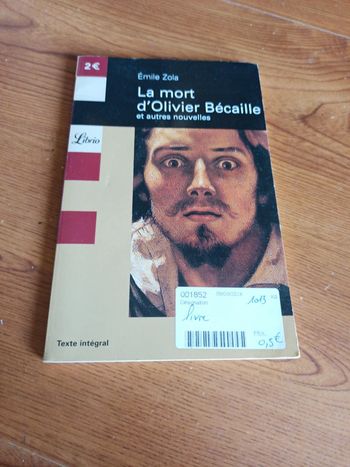 Livre la mort d'olivier becaille