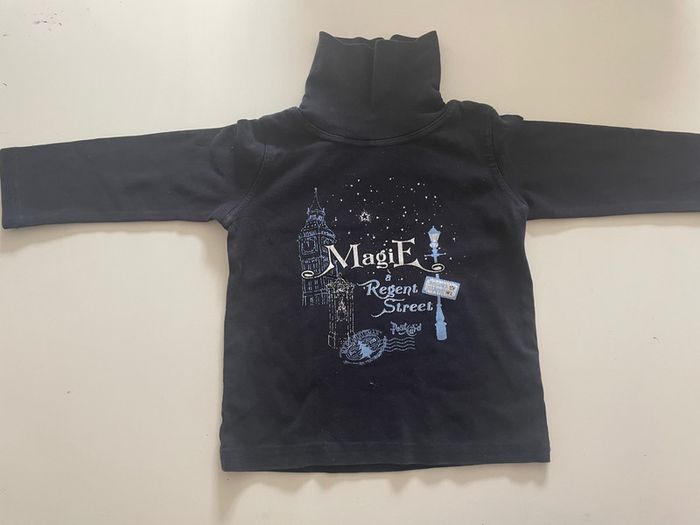 Pull col roulé garçon bleu marine sergent major 3 ans