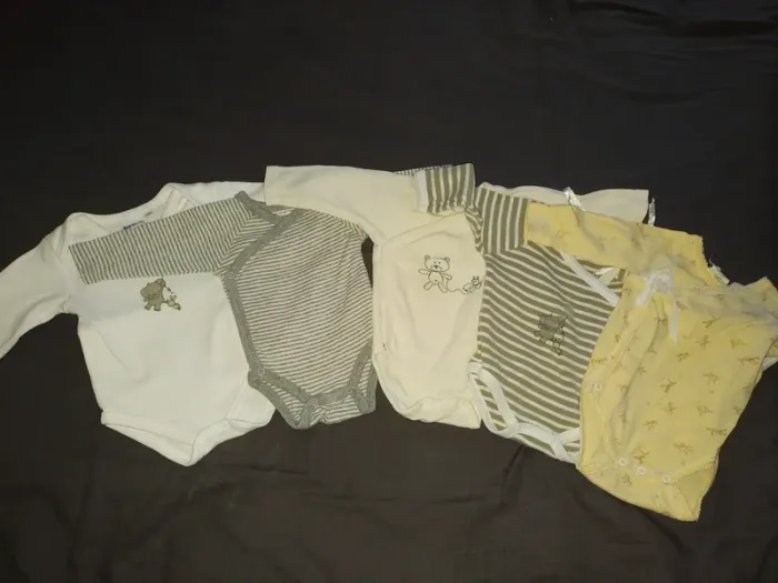Lot de 5 Bodies Manches longues Filles - photo numéro 2
