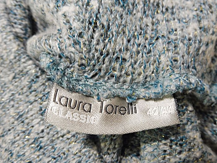 Pull fin  grand col bleu chiné Laura Torelli taille 42/44 - photo numéro 3