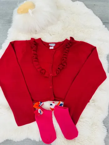 Gilet rose avec chaussettes