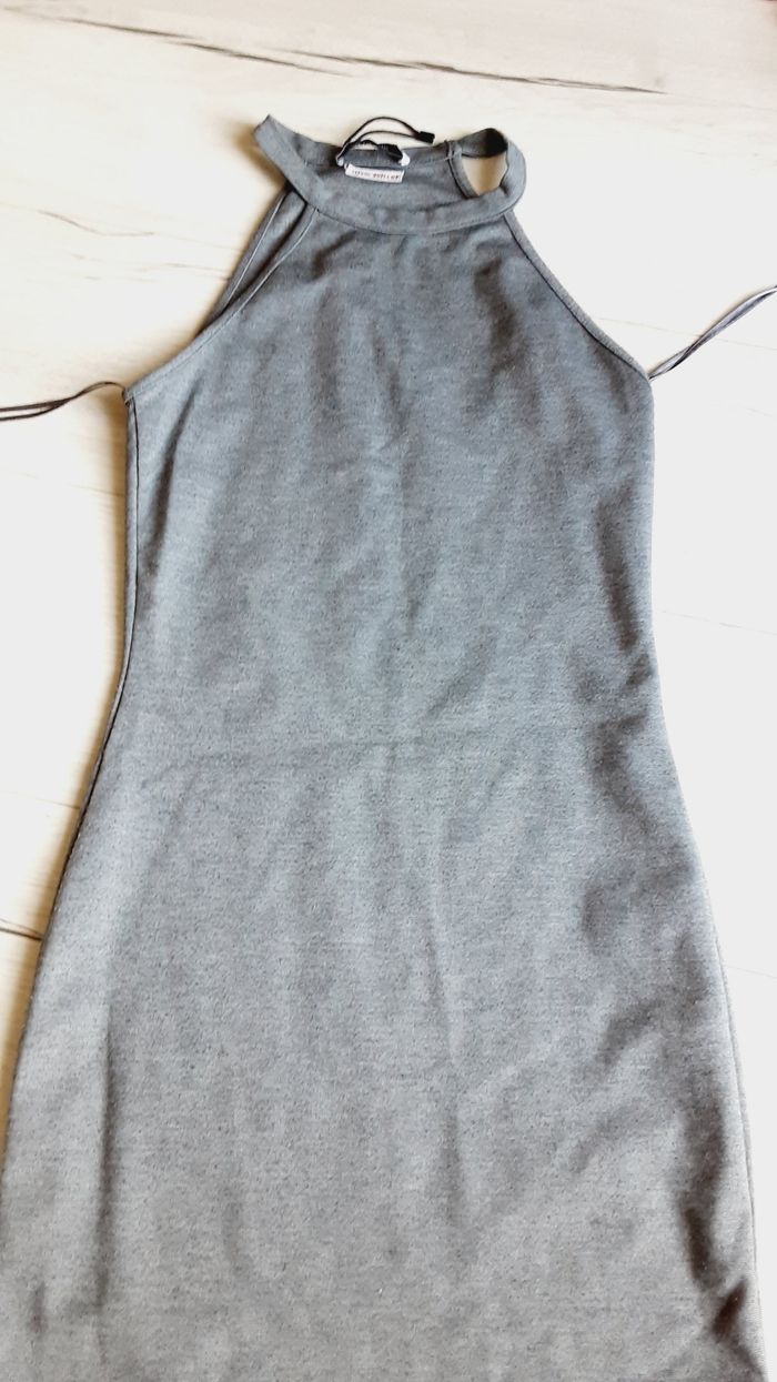 Vêtement femme robe grise moulante Zara trafaluc taille S - photo numéro 3