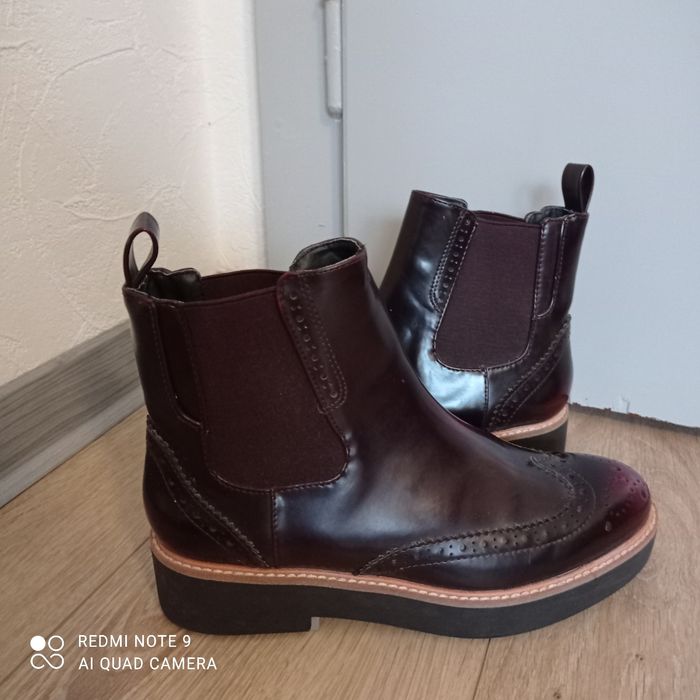 Bottines bordeaux P36 Zara - photo numéro 2