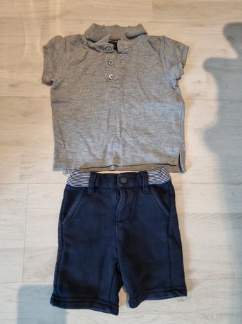 Ensemble short polo 18 mois