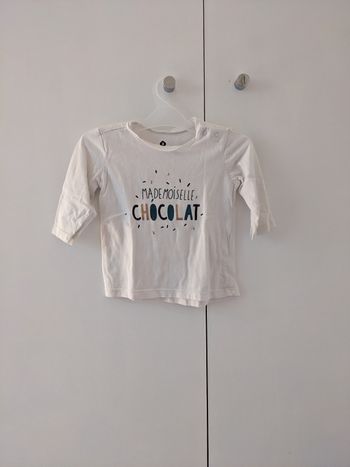 T shirt z grain de blé mademoiselle chocolat 6 mois