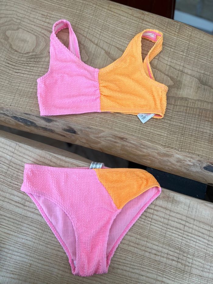 Maillot de bain taille 10 ans Primark fluo bikini 2 pièces été