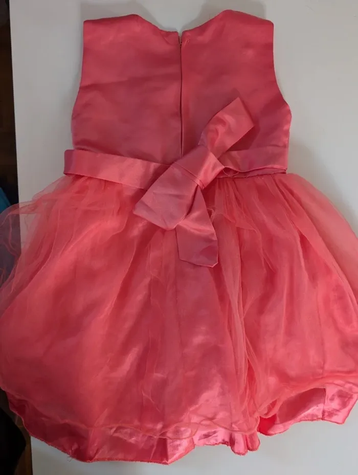 Robe cocktail soirée fêtes Noel mariage rose fuchsia 3 ans