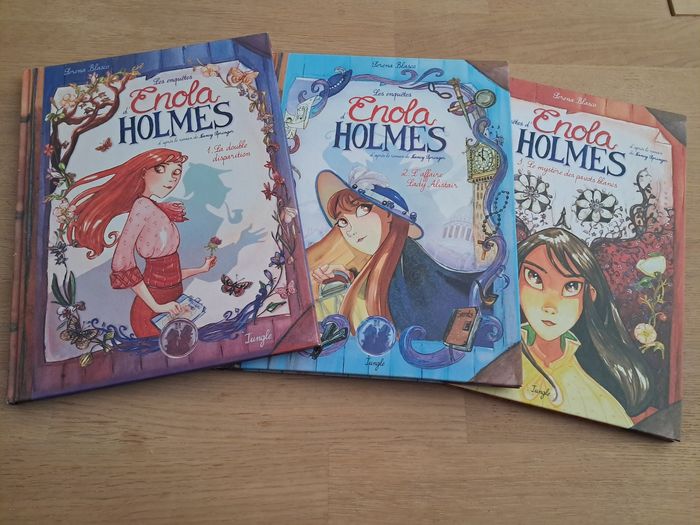Lot de 3 BD Les enquêtes d’Enola Holmes