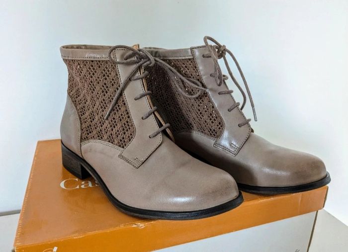 Bottines dentelle marron 38 neuve Gémo - photo numéro 3