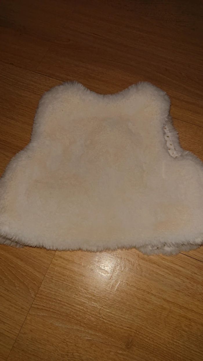 Veste sans manches toute douce blanche - photo numéro 2