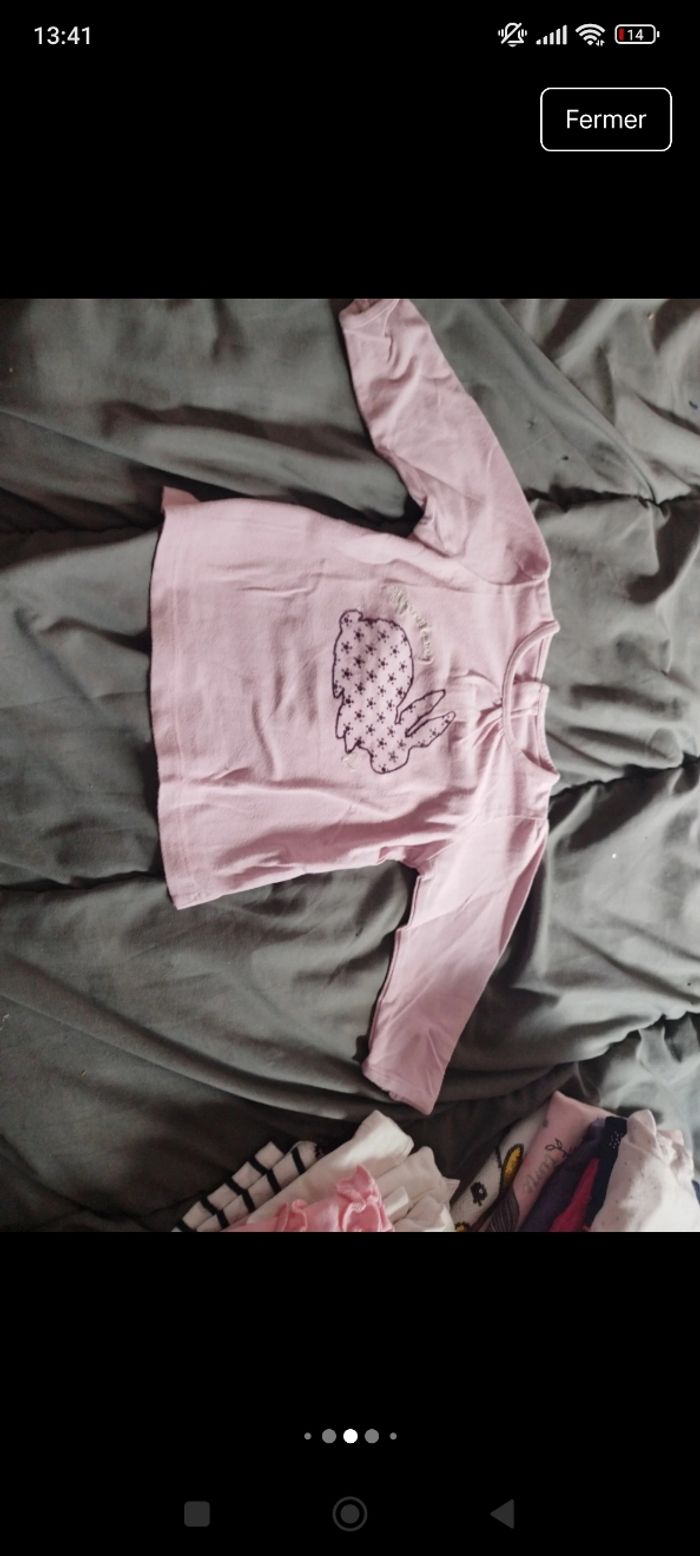 Tee shirt manche longue bébé fille taille 6 mois - photo numéro 9