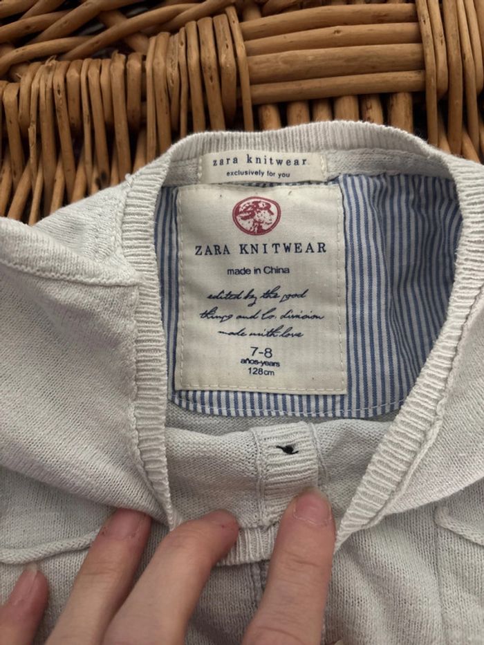 Pull blanc 7-8 ans Zara - photo numéro 2