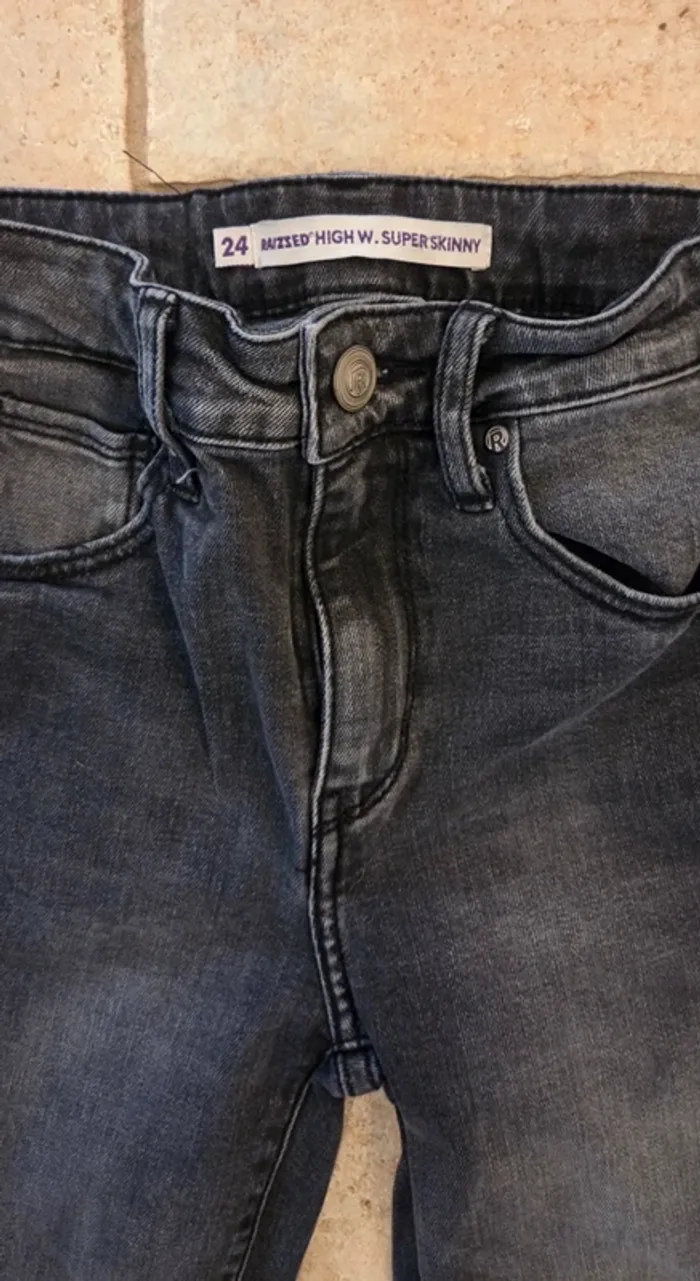 Jean Raizzed High Waist Super Skinny – Gris foncé - photo numéro 3