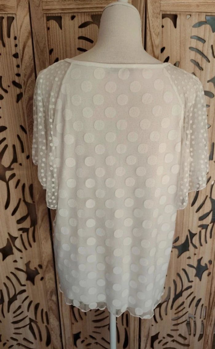 Blouse col V imprimée pois Armand Thiery - photo numéro 4