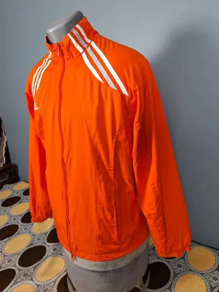 veste imperméable vintage Adidas - orange homme taille M - brodé (399) - photo numéro 5
