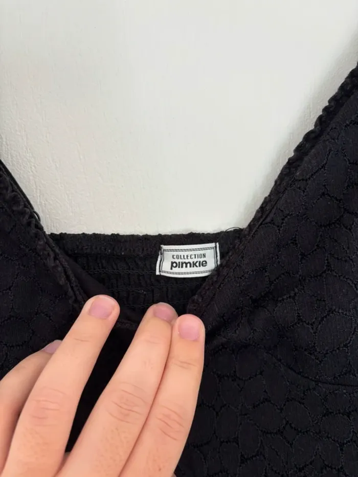 Débardeur court dentelle noir Pimkie taille XS - photo numéro 3