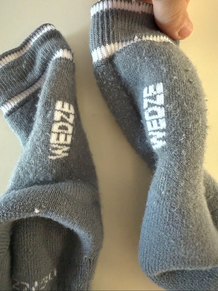 Chaussettes de ski chaudes Wedze grise et blanche 27/30 - photo numéro 4